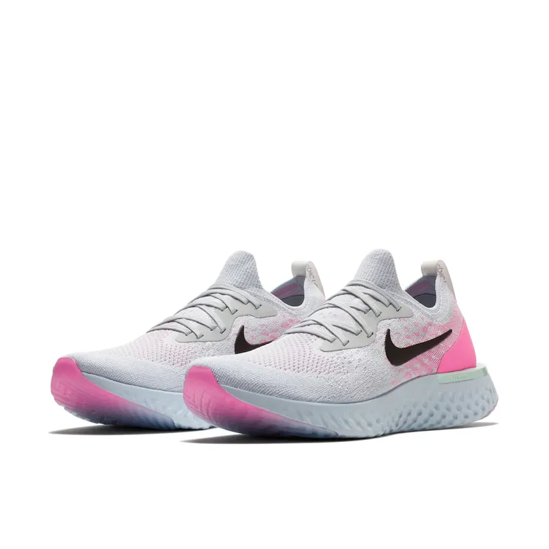 Nike Epic React Flyknit First Blush Pure Platinum/Black-Hydrogen Blue (AQ0067-007)