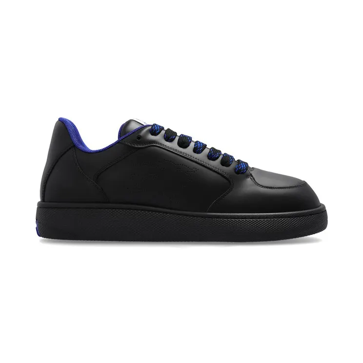 Burberry Leather Stock Perforated Equestrian Knight Black (8095692)