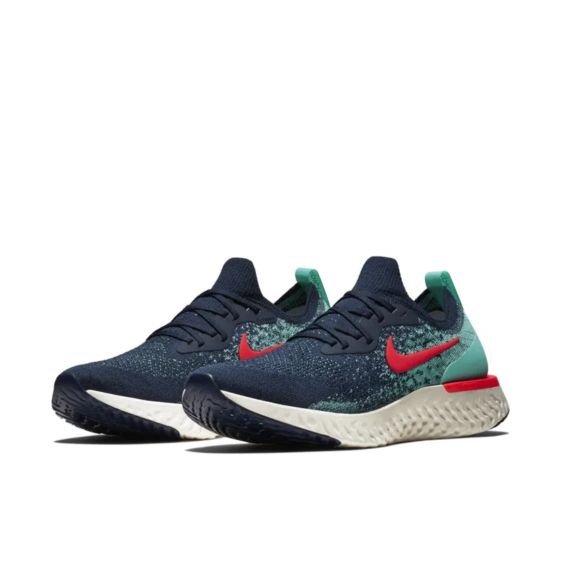 Nike Epic React Flyknit College Navy Hyper Jade College Navy/Hyper Jade-Sail-Red Orbit (AR5413-400)