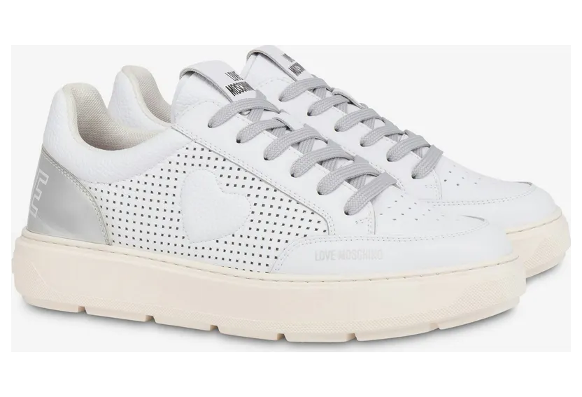 Moschino Sneakers Aus Perforiertem Kalbsleder Bold Love (POLJA15274G1IJC410C)