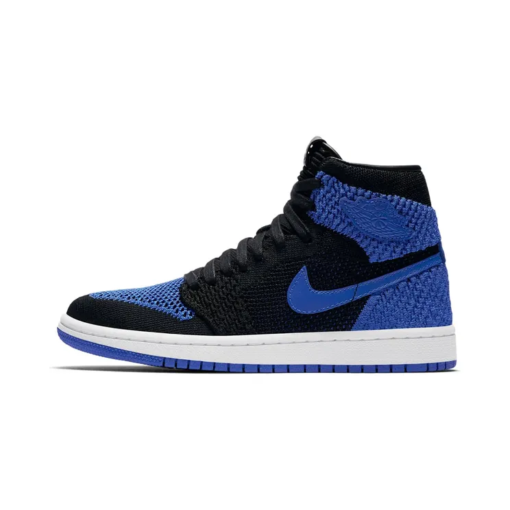 Jordan 1 Retro High Flyknit Royal (GS) “Black / White / Game Royal” (919702-006)
