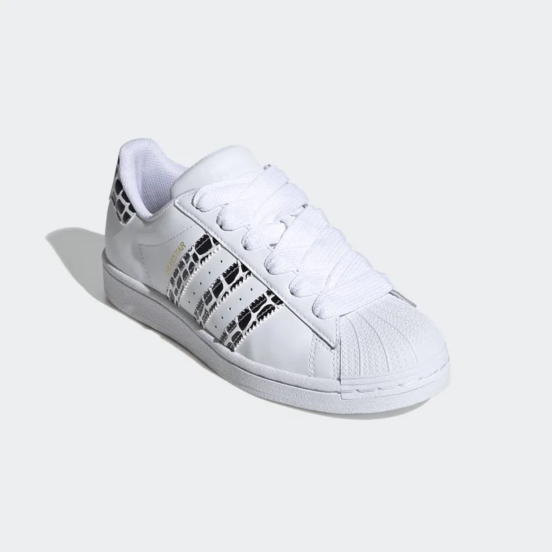 adidas Superstar White Leopard Stripes (W) Cloud White/Gold Metallic/Core Black (FV3452)