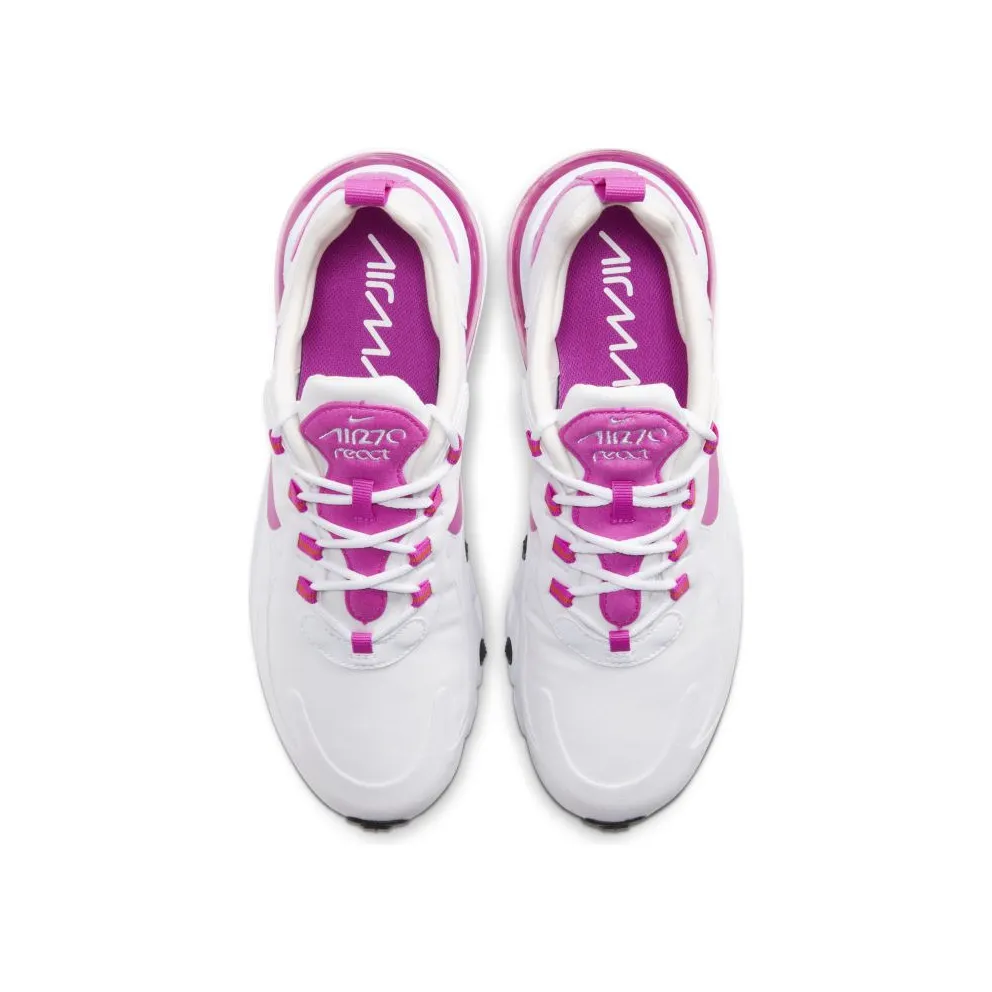 Nike Air Max 270 React White Fire Pink (W) White/Team Orange-Black-Fire Pink (CJ0619-100)