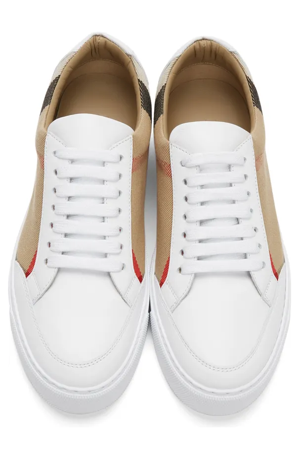 Burberry House Check Sneakers Archive Beige White (W) (8024326) (5)