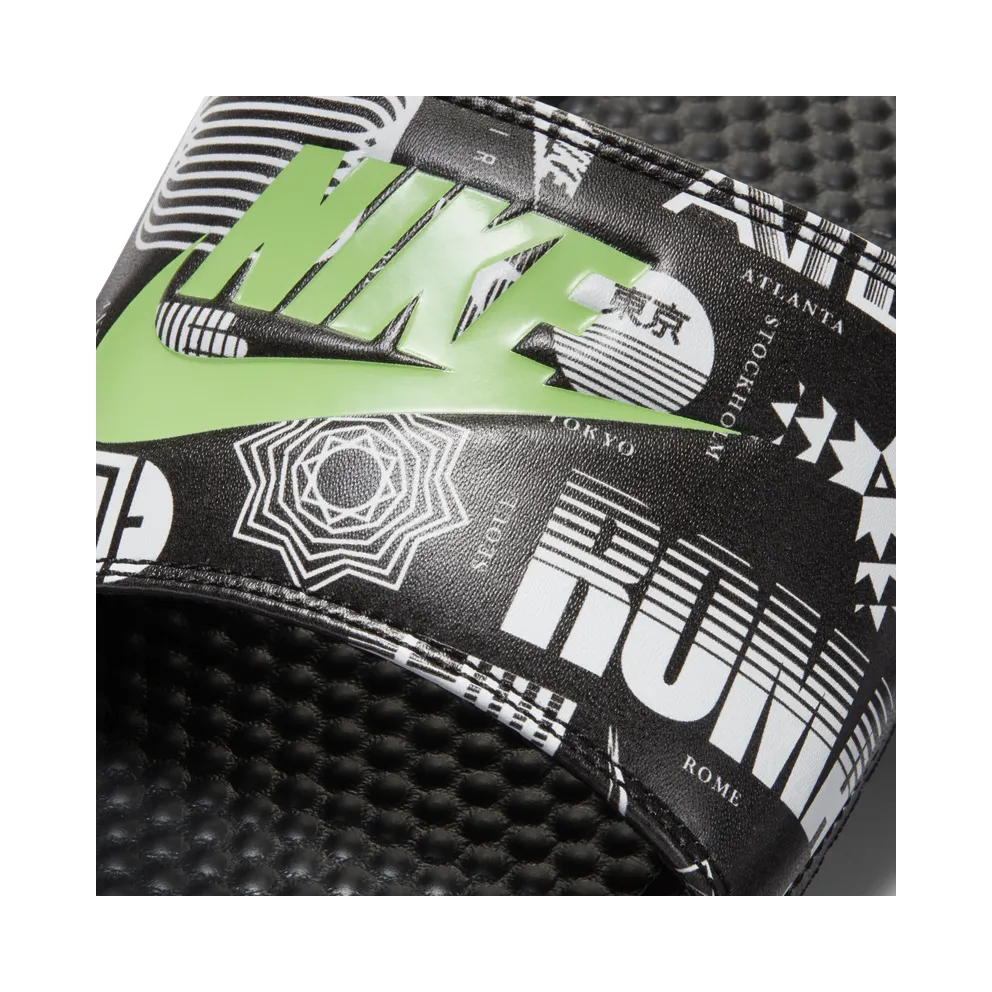 Nike Benassi Jdi Slide “Black / White / Green Strike” (631261-042)