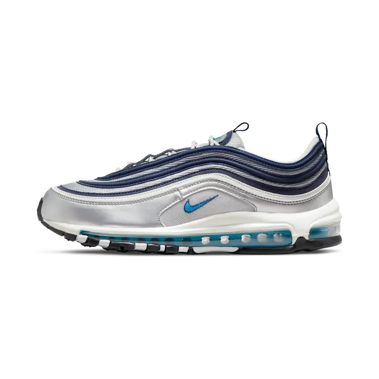 Nike Air Max 97 “Metallic Silver / Midnight Navy / Summit White / Chlorine Blue” (DM0028-001)