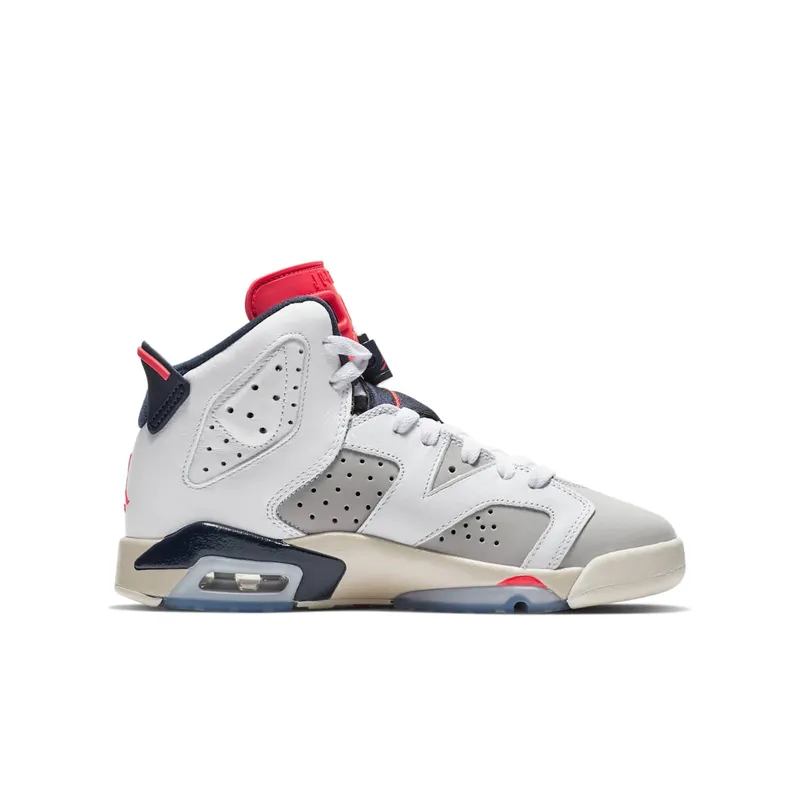 Jordan  6 Retro Tinker (GS) White/Infrared 23-Neutral Grey-Obsidian (384665-104)