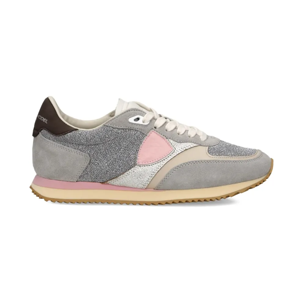 Philippe Model Paris Blville met glitter en vlakken “Grey” (BVLDGR04)