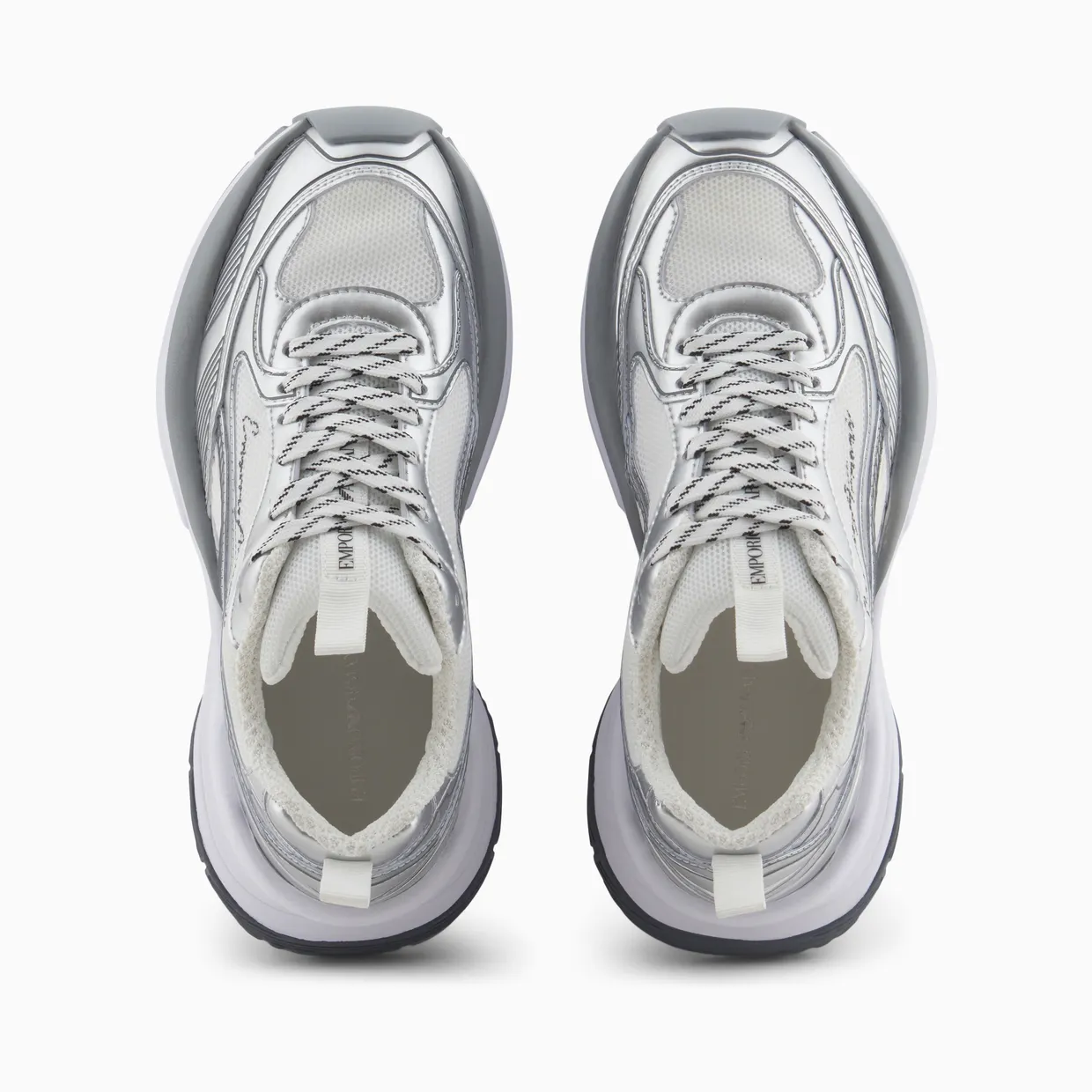 Armani Sneakers With Laminated Details And Signature Logo (X3X238-XR388-00520) (3)