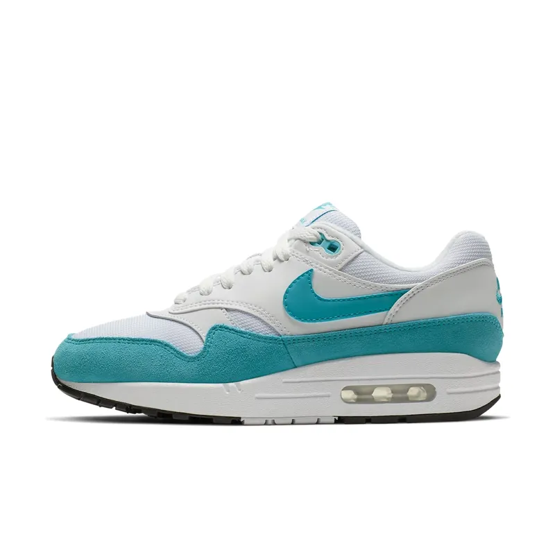 Nike Air Max 1 White Light Blue Fury (W) White/Light Blue Fury-Black (319986-117)
