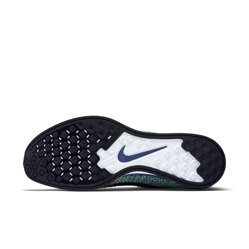Nike Flyknit Racer Tranquil White/Black-Game Royal-Green Strike (526628-104)