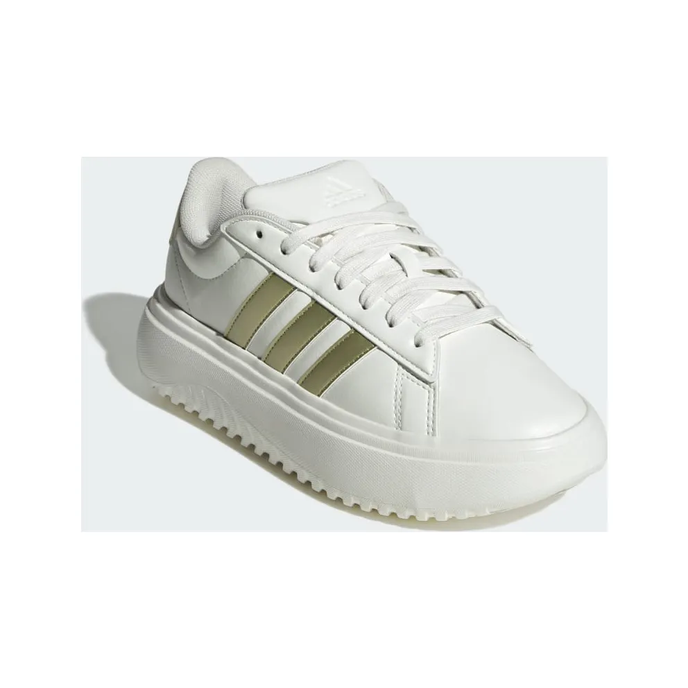 Adidas Grand Court Platform Core White / Gold Metallic / Off White (JR0699)