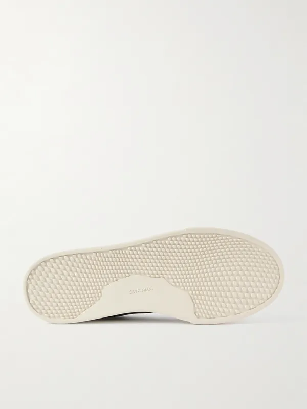 Omni Dellow Leather-Trimmed Suede Black (OM01015)