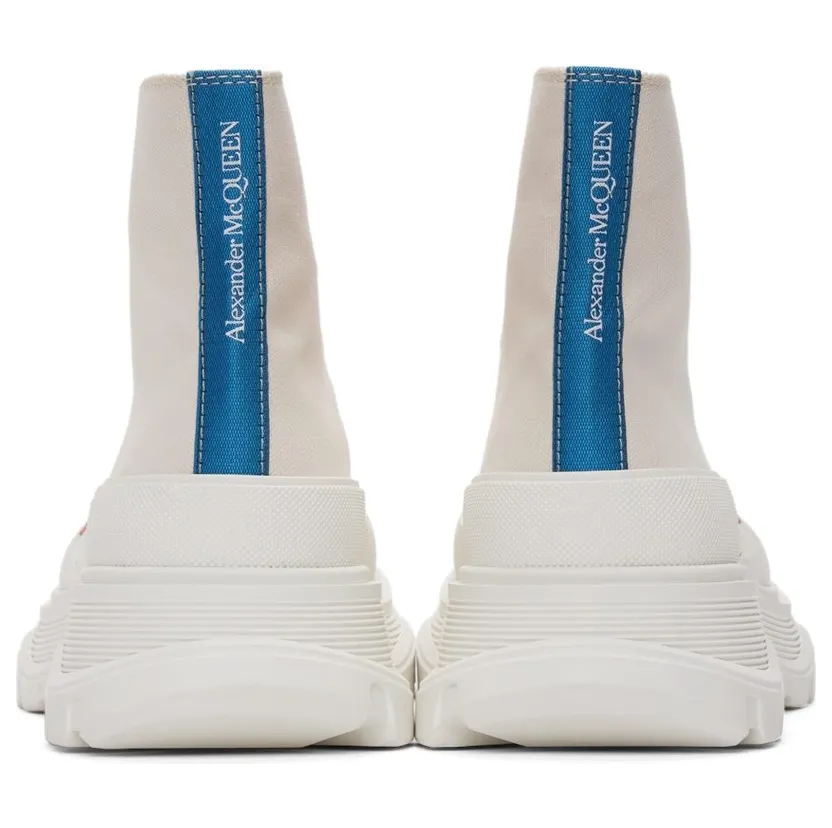 Alexander McQueen White Tread Slick High Sneakers (604254W4MVG) (4)