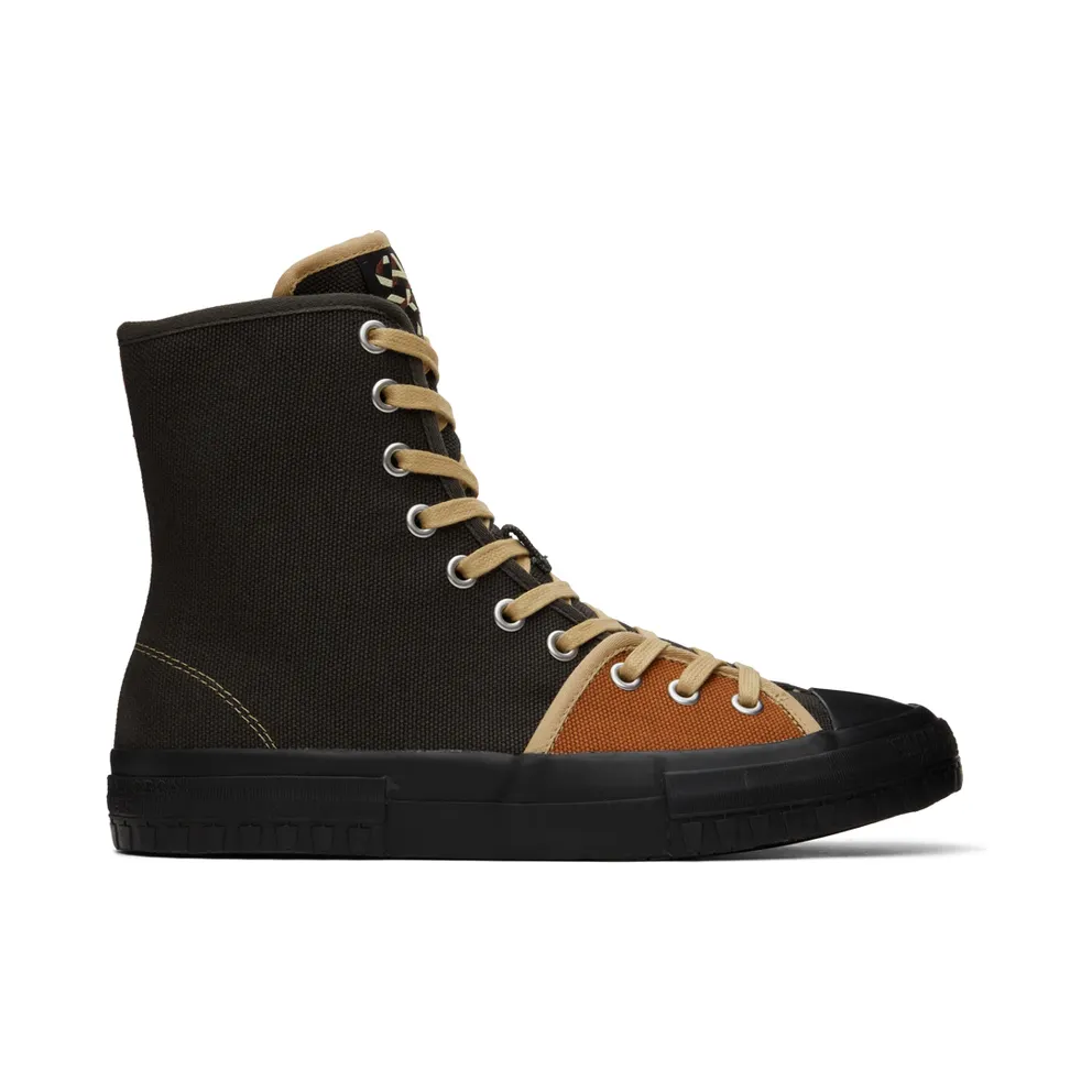 CamperLab Brown and Orange Twins Hi Sneakers (K300388-002)