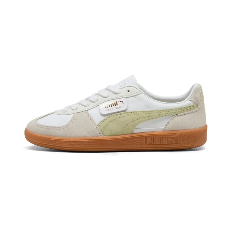 Puma PALERMO Leather “Vapor Gray Pistachio Green” (396464-18)
