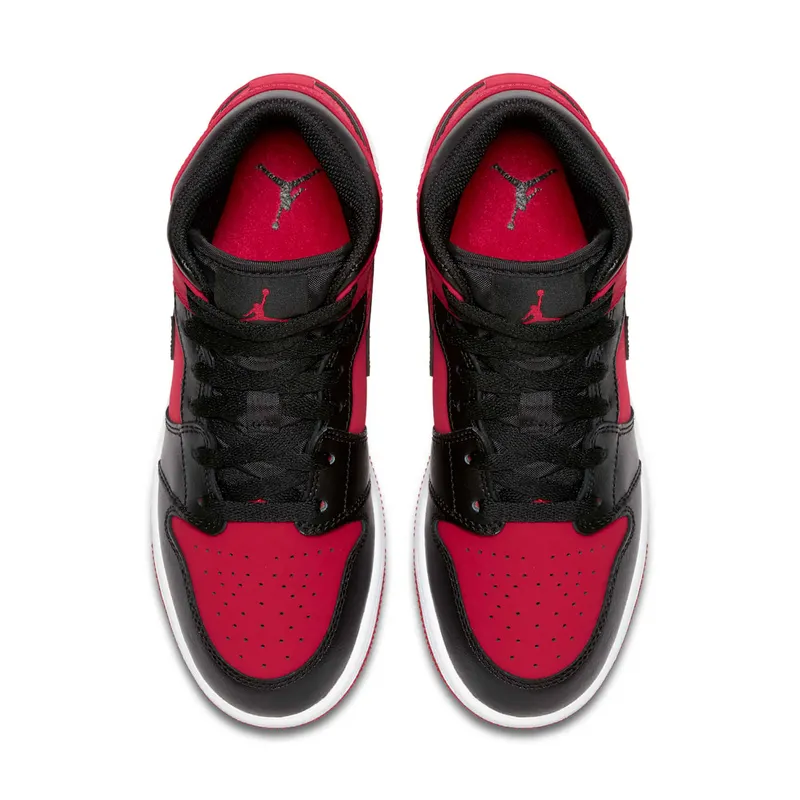 Jordan 1 Mid Gym Red Black Gym Red/Black-White (554724-610)