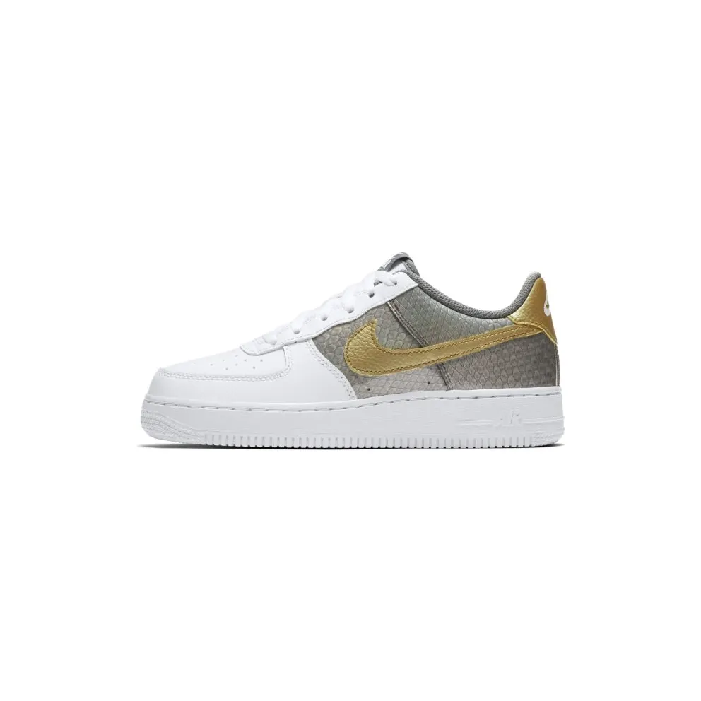 Nike Air Force 1 Low Dragon Scales White (GS) White/Anthracite-Cool Grey-Metallic Gold (CI3910-100)
