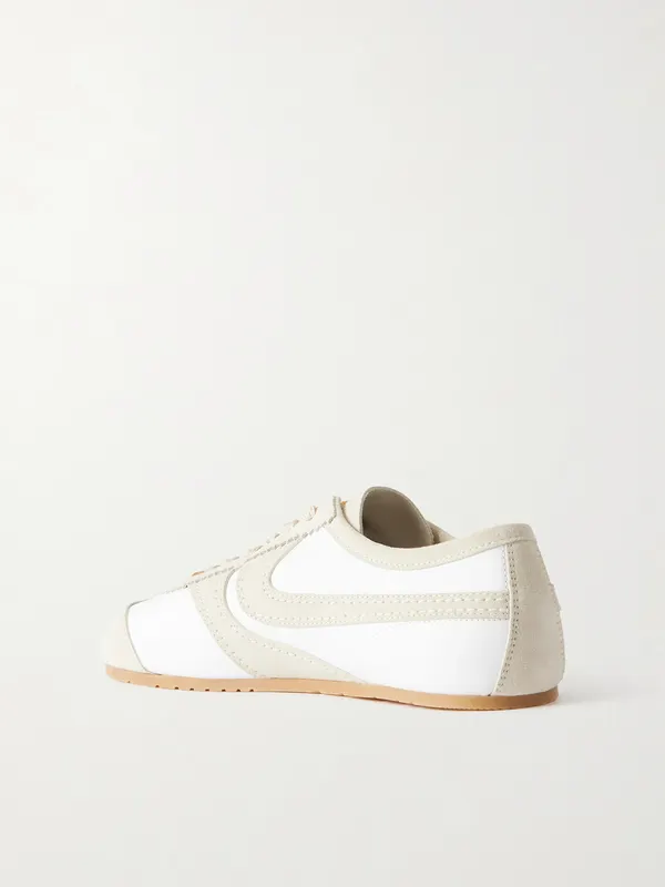 Dries Van Noten Suede-Trimmed Leather White (261-021725-0117)
