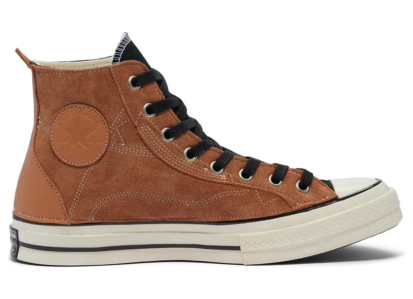 Converse Unisex Leather Patchwork Chuck 70 High Top Ecru Leather Patchwork (169140C)