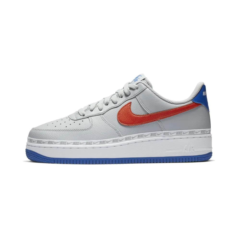 Nike Air Force 1 Low Overbranding Grey Blue “Wolf Grey / Game Royal / Habanero Red” (CD7339-001)