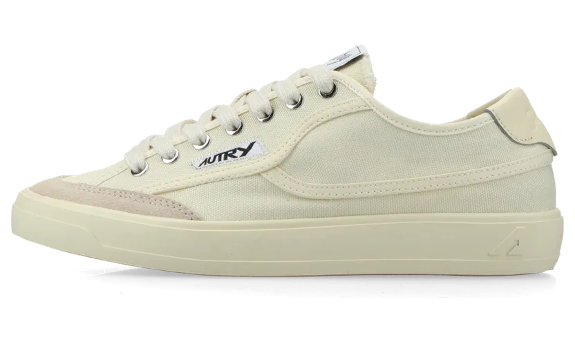 Autry Windscape Low Cream Canvas Suede