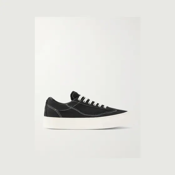 Omni Dellow Leather-Trimmed Distressed Drill Sneakers Black (OM01012)
