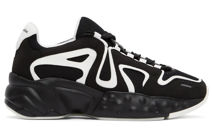 Acne Studios Black & White Rockaway Sneakers (BD0152-)