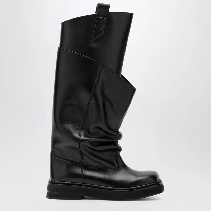 The Attico Robin Passeggiata combat boots in black calf leather 260WSH00902LBT019AA/T_ATTIC-100_500-41