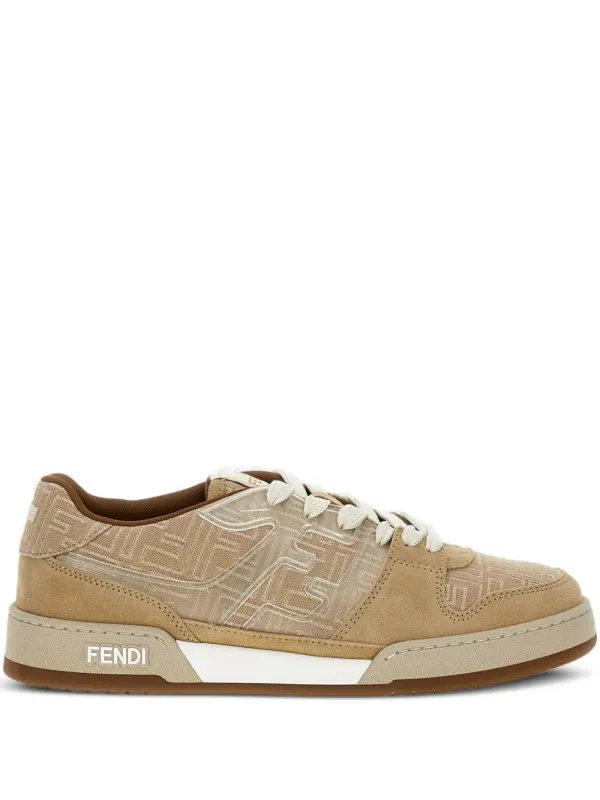 FENDI Match sneakers met FF-monogram – Beige (7E1688AY9B)