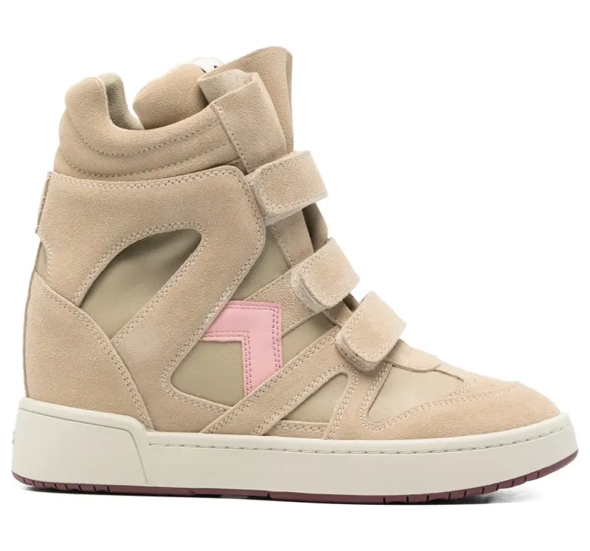 ISABEL MARANT Sneakers mit Klettverschluss – Nude (BK0010FAD1E02S)