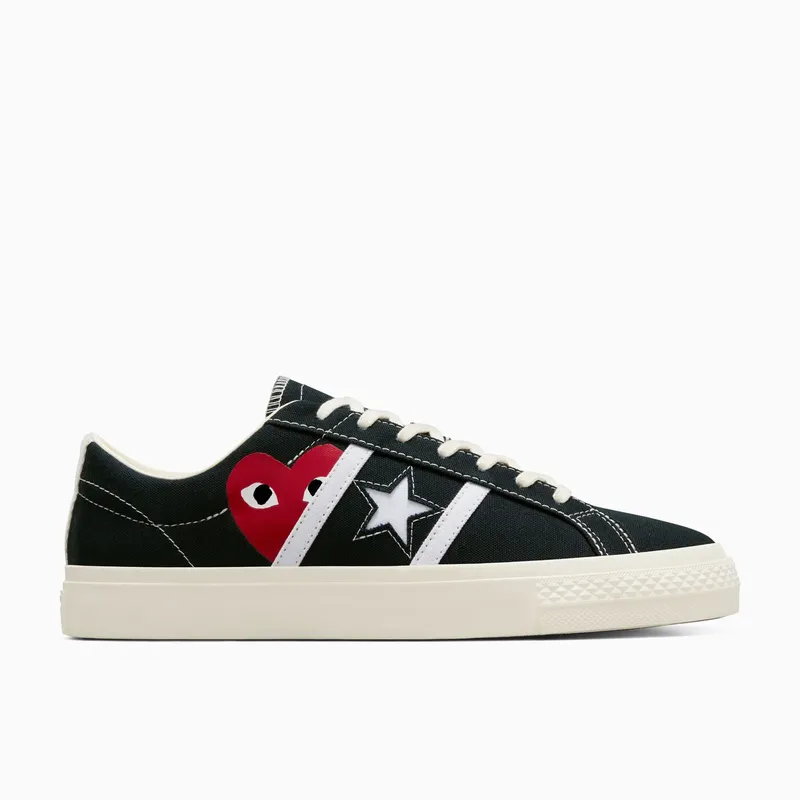 Converse x PLAY Comme des Garçons One Star Academy Pro Black/Egret/Red (A09870C)