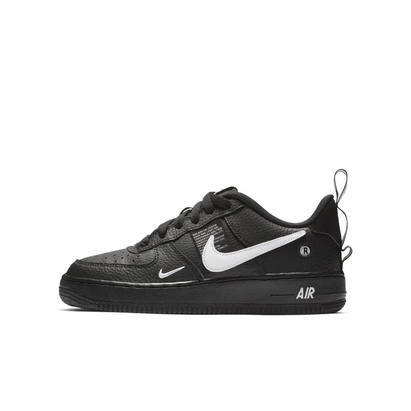 Nike Air Force 1 Utility Black White (GS) Black/White-Tour Yellow (AR1708-001)