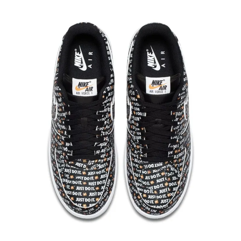 Nike Air Force 1 Low Just Do It Pack Black Black/Black-White-Total Orange (AO6296-001)