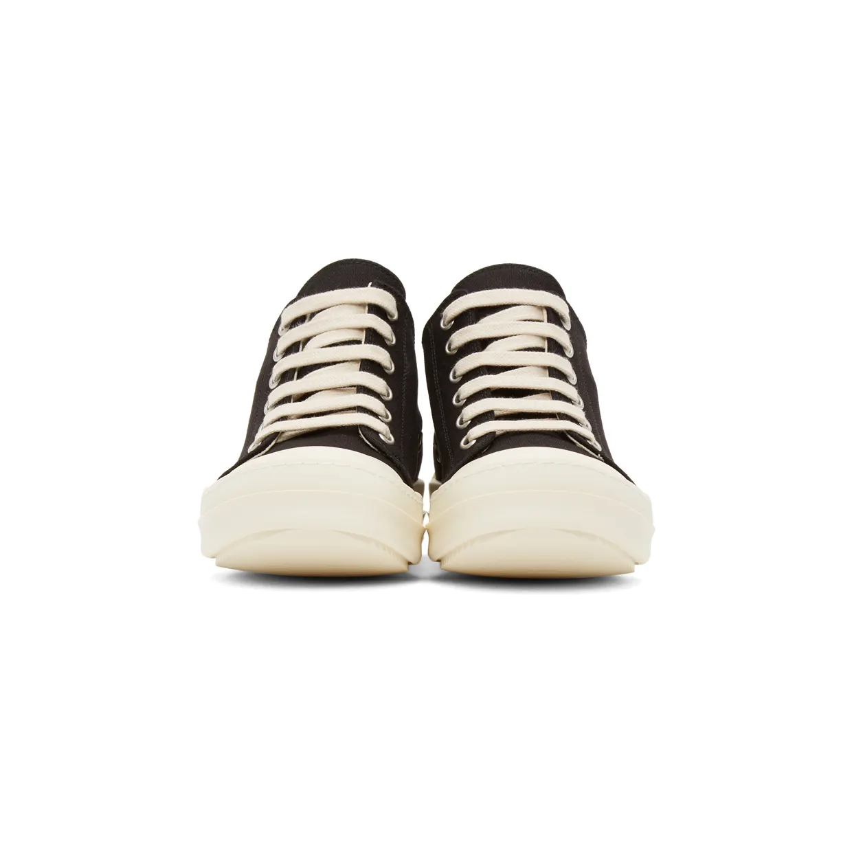 Rick Owens Drkshdw Black License Plate Low Sneakers (DU21S2802 TNAPH2) (2)