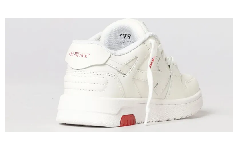 Off-White Out Of Office “For Walking” Leather Sneakers White (B011S6L0020125) (2)