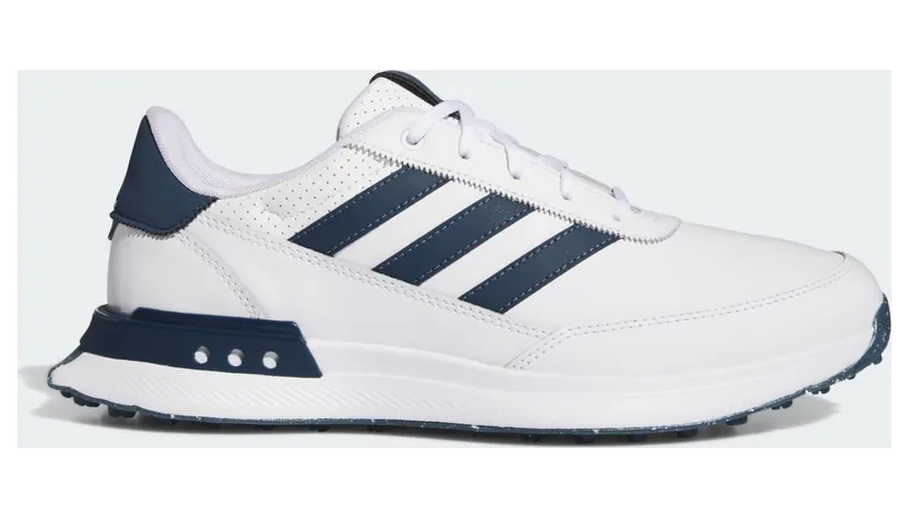 adidas S2G Spikeless Leather 24 Golf Cloud White Collegiate Navy Silver Metallic (IF6606)