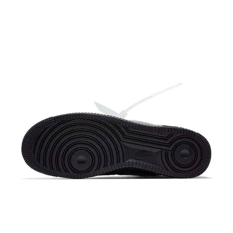Nike Air Force 1 ’07 Virgil x MoMA (No Socks) Black/Metallic Silver-Black (AV5210-001)