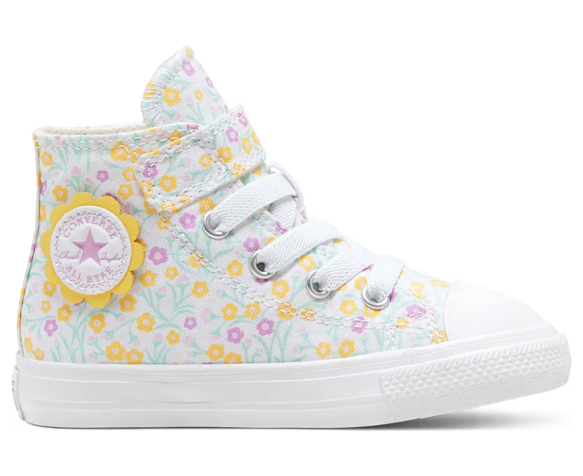 Converse Ditsy Floral Easy-On Chuck Taylor All Star High Top White/topaz Gold/peony Pink (766878C)