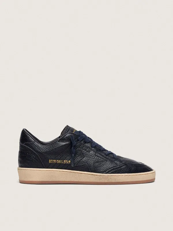 Golden Goose Ball Star In Navy-Blue Leather With Tone-On-Tone Leather Star (GMF00117.F008888.50501)