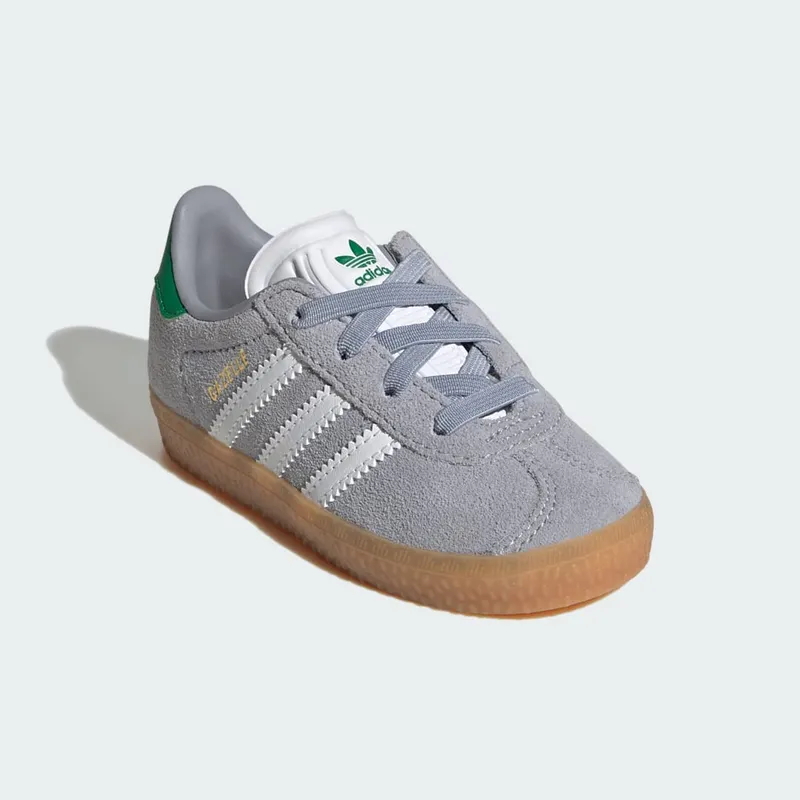 Adidas Gazelle Comfort Closure with Elastische Veters Kids Halo Silver / Cloud White / Green (JQ6002)