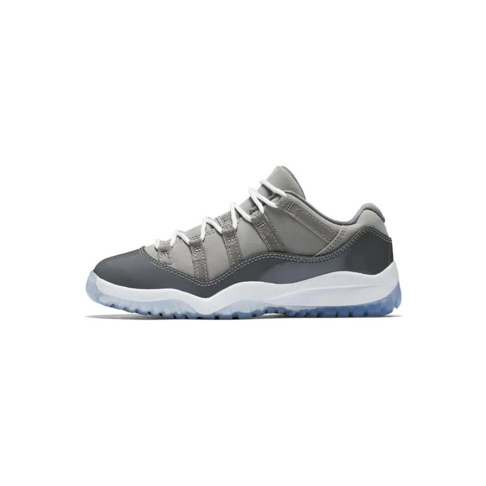 Jordan 11 Retro Low Cool Grey (PS) Medium Grey/White-Gunsmoke (505835-003)