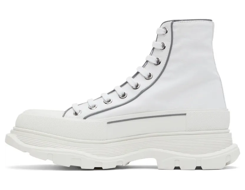 Alexander McQueen White Tread Slick High Sneakers (705663W4TG9) (3)