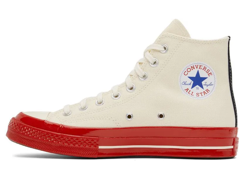 Comme des Garçons Play Off-White Converse Edition Chuck 70 High-Top Sneakers (P1K124) (3)