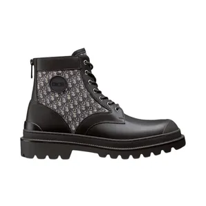 Dior Explorer Ankle Boot Black Beige Dior Oblique Jacquard (3BO257ZKD_H961)