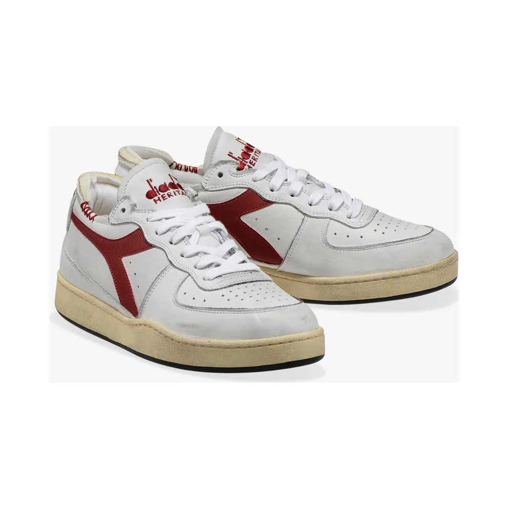 Diadora Mi Basket Row Cut White / Garnet (201.176282-C7114)