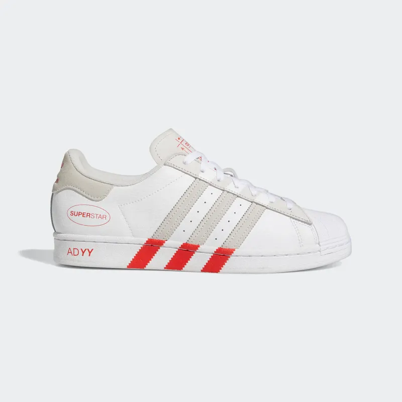Adidas Superstar Cloud White / Grey One / Vivid Red (GY0995)
