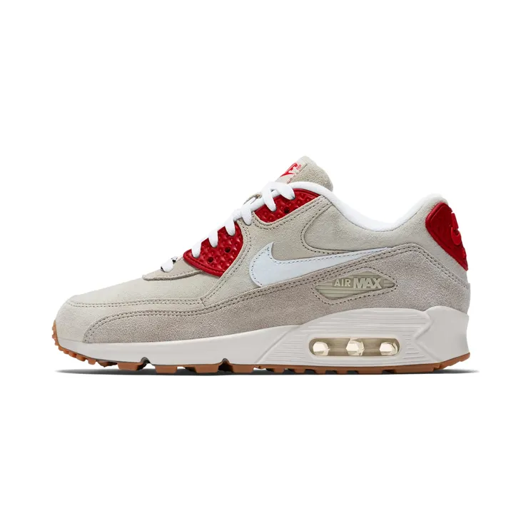 Nike Air Max 90 New York Strawberry Cheesecake “Light Beige Chalk / Beige Chalk / Gym Red / Summit White” (813150-200)