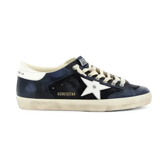 Golden Goose Super-Star in Blue White Leder und Wildleder GMF01118F008620/ (GMF01118F008620)