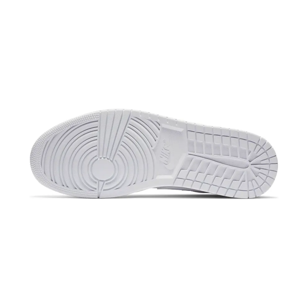 Jordan 1 Mid SE Nike Swoosh On Tour (2020) White/White-Gym Red-White (CW7589-100)